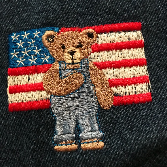 🐈OKC🐈 NWOT Route 66 Teddy Bear Denim Jean Purse - Picture 2 of 16